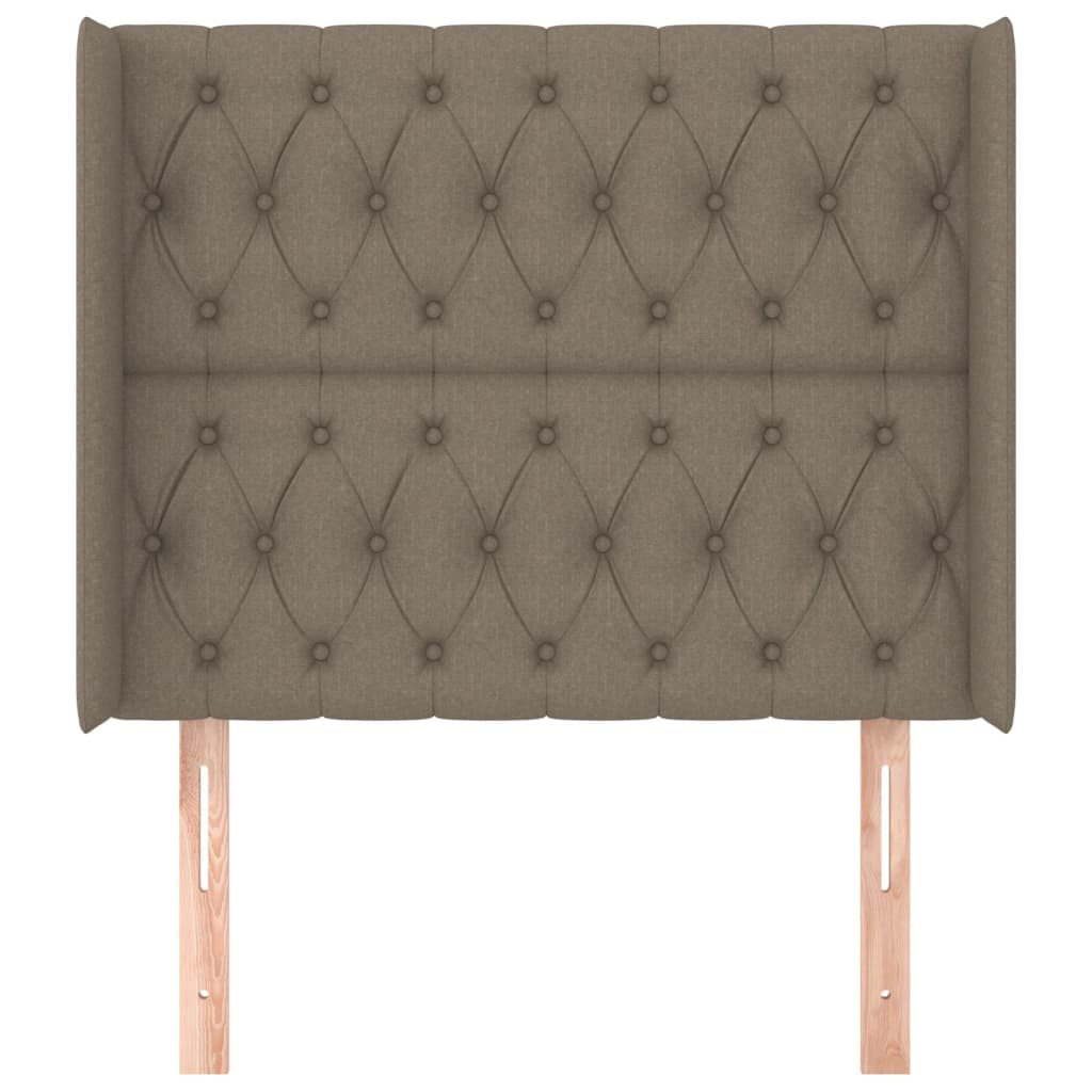 Κεφαλάρι με Πτερύγια Taupe 93x16x118/128 εκ. Υφασμάτινο