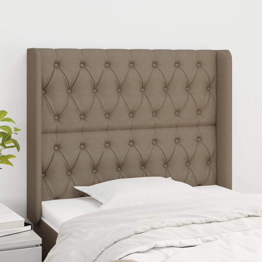 Κεφαλάρι με Πτερύγια Taupe 93x16x118/128 εκ. Υφασμάτινο