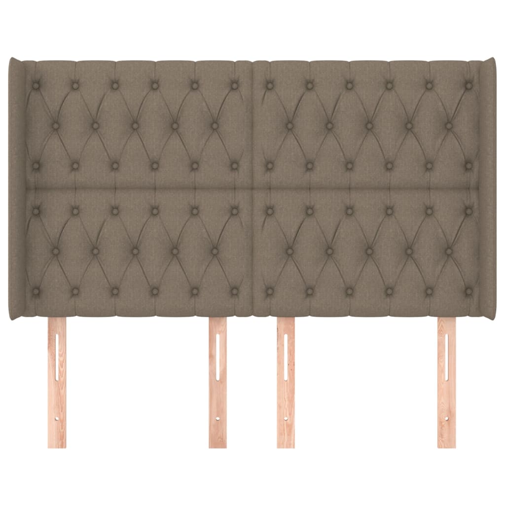 Κεφαλάρι με Πτερύγια Taupe 163x16x118/128 εκ. Υφασμάτινο