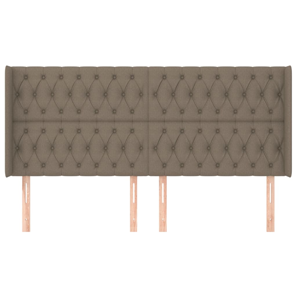 Κεφαλάρι με Πτερύγια Taupe 183x16x118/128 εκ. Υφασμάτινο
