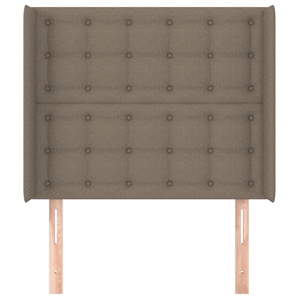 Κεφαλάρι με Πτερύγια Taupe 93x16x118/128 εκ. Υφασμάτινο