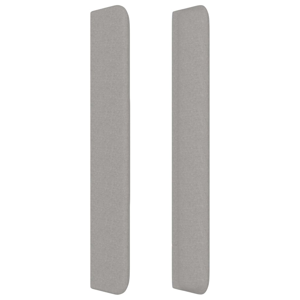 Κεφαλάρι με Πτερύγια Ανοιχτό Γκρι 103x16x118/128 εκ. Υφασμάτινο - Pakobazaar