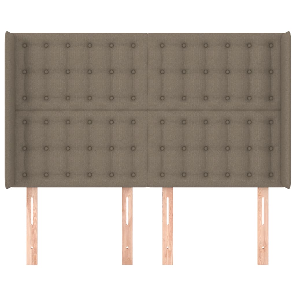 Κεφαλάρι με Πτερύγια Taupe 147x16x118/128 εκ. Υφασμάτινο