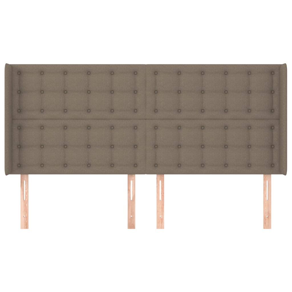 Κεφαλάρι με Πτερύγια Taupe 163x16x118/128 εκ. Υφασμάτινο
