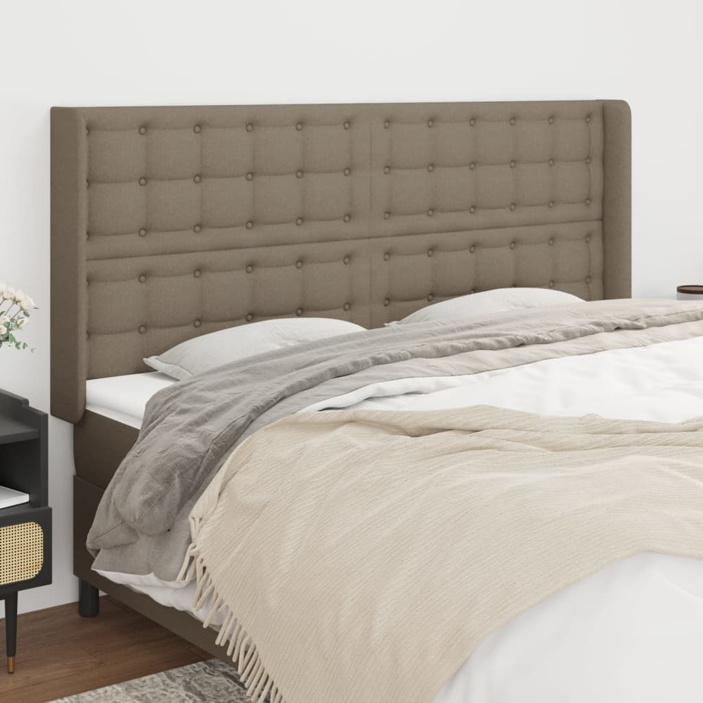 Κεφαλάρι με Πτερύγια Taupe 163x16x118/128 εκ. Υφασμάτινο