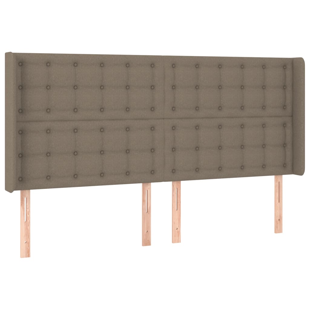 Κεφαλάρι με Πτερύγια Taupe 183x16x118/128 εκ. Υφασμάτινο