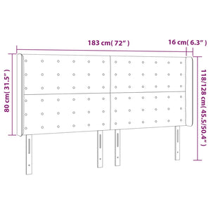Κεφαλάρι με Πτερύγια Taupe 183x16x118/128 εκ. Υφασμάτινο