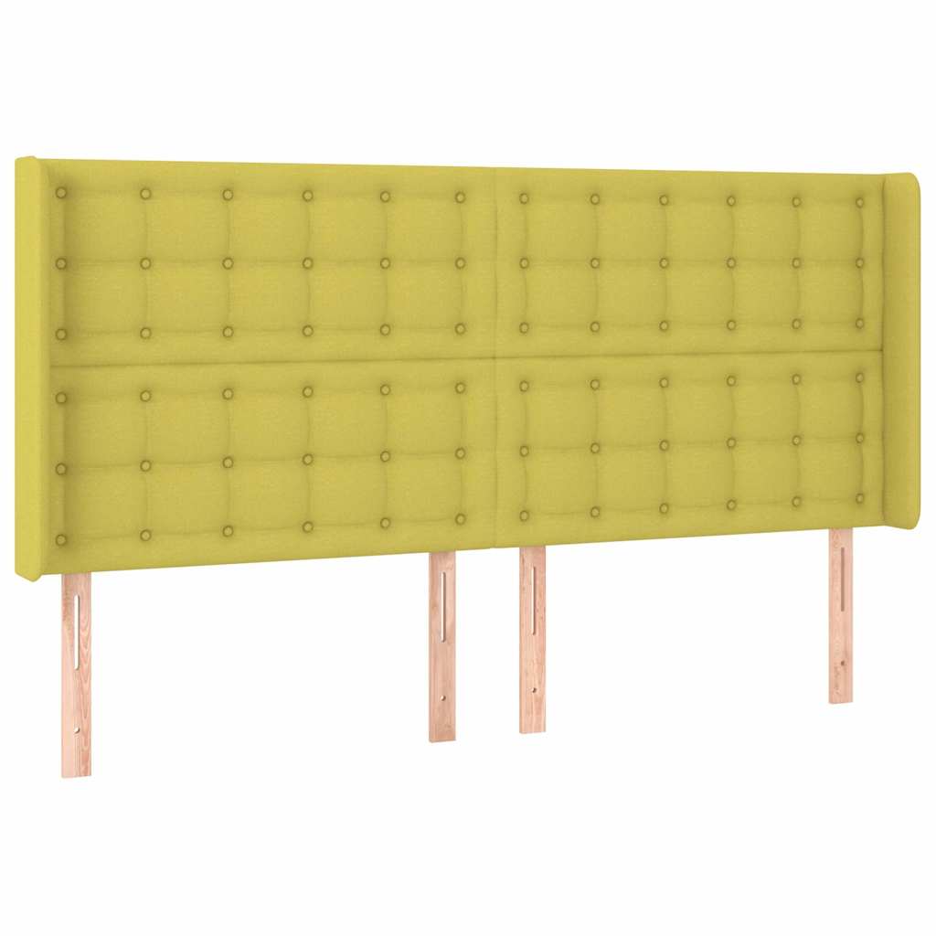 Κεφαλάρι με Πτερύγια Πράσινο183x16x118/128 εκ. Υφασμάτινο