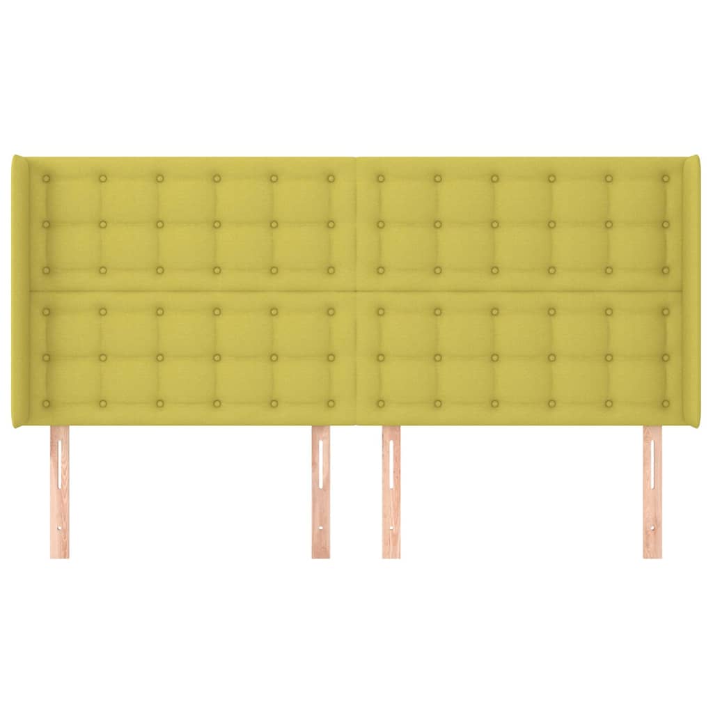 Κεφαλάρι με Πτερύγια Πράσινο183x16x118/128 εκ. Υφασμάτινο