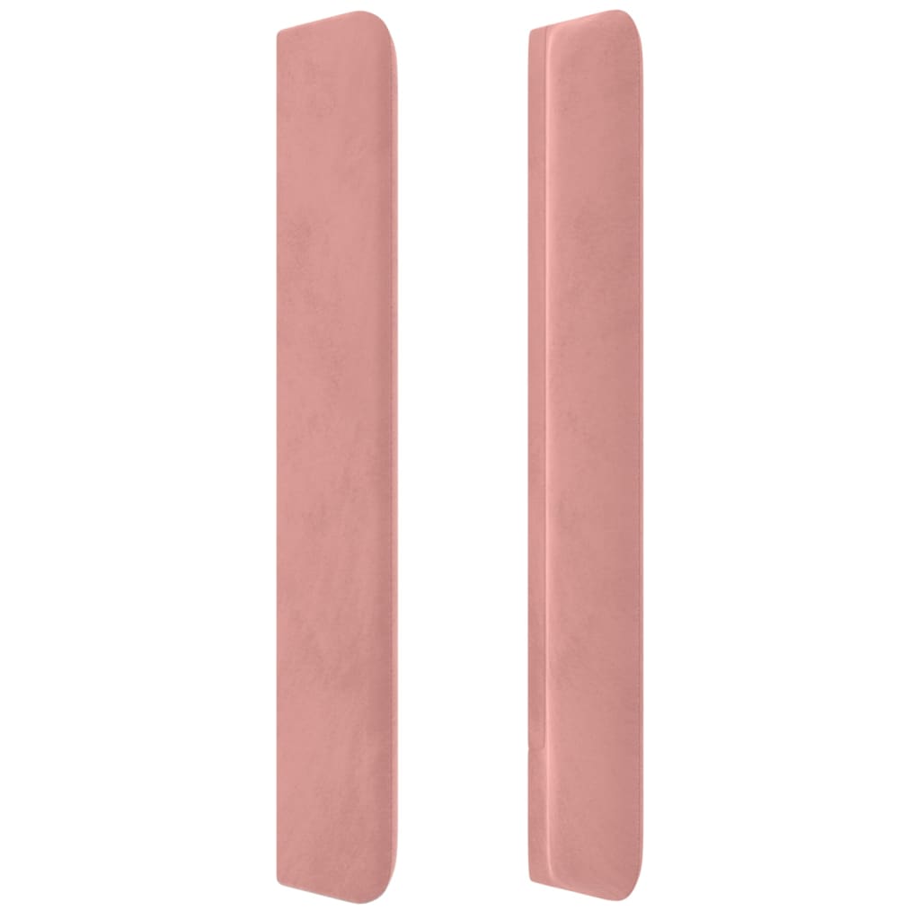 Κεφαλάρι με Πτερύγια Ροζ 147x16x118/128 εκ. Βελούδινο