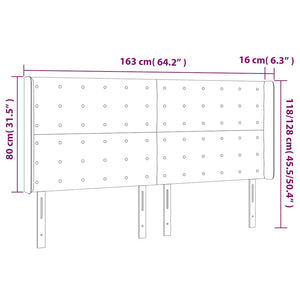 Κεφαλάρι με Πτερύγια Σκούρο Μπλε163x16x118/128 εκ. Βελούδινο - Pakobazaar