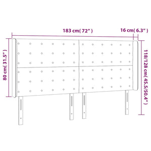 Κεφαλάρι με Πτερύγια Πράσινο 183x16x118/128 εκ. Βελούδινο - Pakobazaar