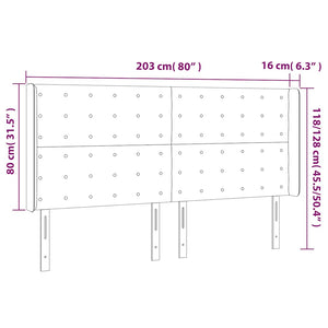 Κεφαλάρι με Πτερύγια Σκούρο Μπλε 203x16x118/128 εκ. Βελούδινο - Pakobazaar