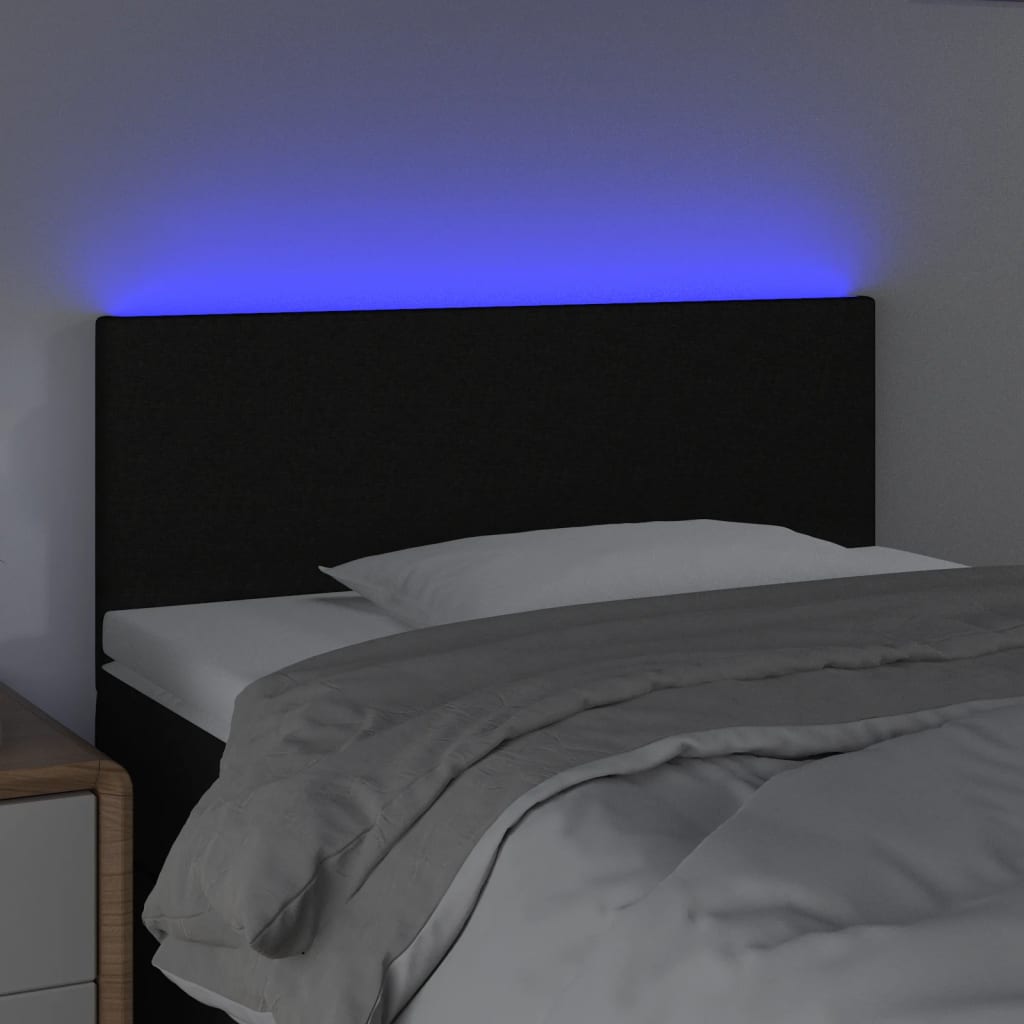 Κεφαλάρι Κρεβατιού LED Μαύρο 80 x 5 x 78/88 εκ. Υφασμάτινο