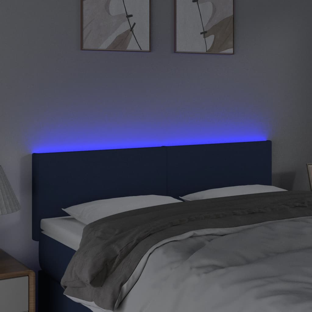 Κεφαλάρι Κρεβατιού LED Κρεμ 144x5x78/88 εκ. Υφασμάτινο - Pakobazaar