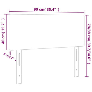 Κεφαλάρι Κρεβατιού LED Σκούρο Πράσινο 90x5x78/88 εκ. Βελούδινο