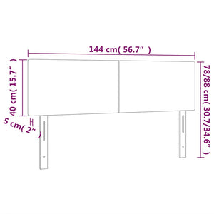 Κεφαλάρι Κρεβατιού LED Σκούρο Πράσινο 144x5x78/88 εκ. Βελούδινο