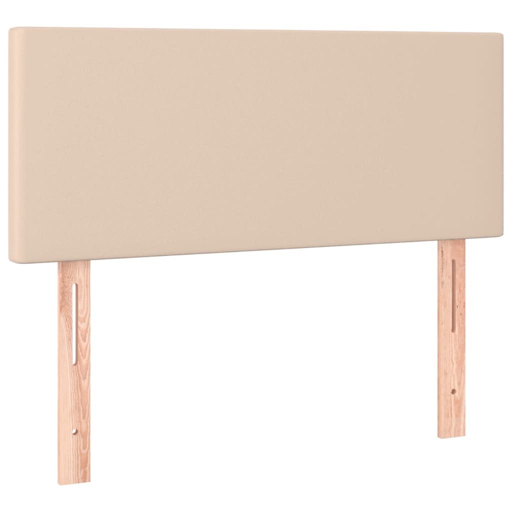 Κεφαλάρι Κρεβατιού LED Καπουτσίνο 90x5x78/88 εκ. Συνθετ. Δέρμα