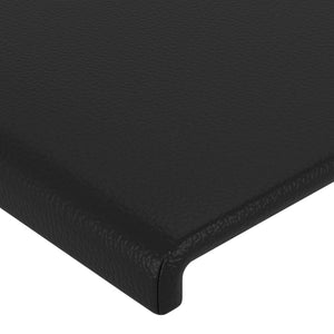 Κεφαλάρι Κρεβατιού LED Μαύρο 180x5x78/88 εκ. Συνθετ. Δέρμα