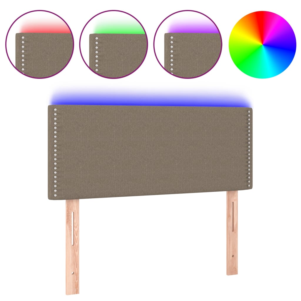 Κεφαλάρι Κρεβατιού LED Taupe 90x5x78/88 εκ. Υφασμάτινο