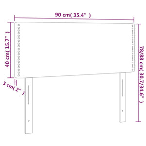 Κεφαλάρι Κρεβατιού LED Taupe 90x5x78/88 εκ. Υφασμάτινο