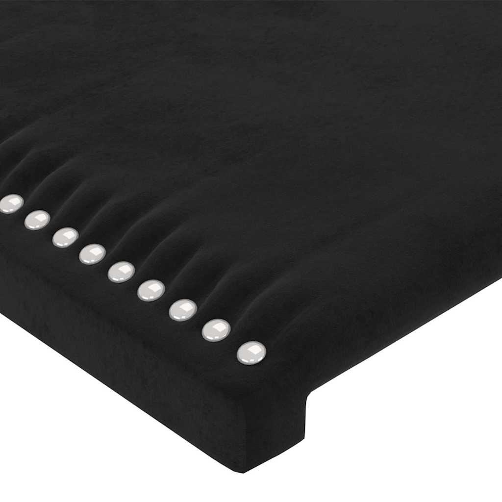 Κεφαλάρι Κρεβατιού LED Μαύρο 160x5x78/88 εκ. Βελούδινο - Pakobazaar