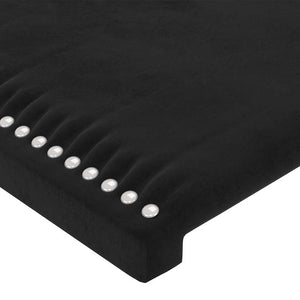 Κεφαλάρι Κρεβατιού LED Μαύρο 160x5x78/88 εκ. Βελούδινο - Pakobazaar