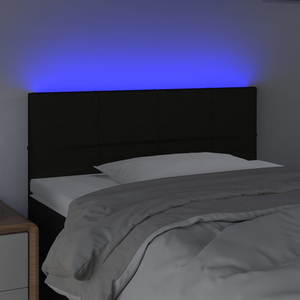 Κεφαλάρι Κρεβατιού LED Μαύρο 80 x 5 x 78/88 εκ. Υφασμάτινο