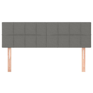Κεφαλάρι Κρεβατιού LED Σκούρο Γκρι 144x5x78/88 εκ. Υφασμάτινο
