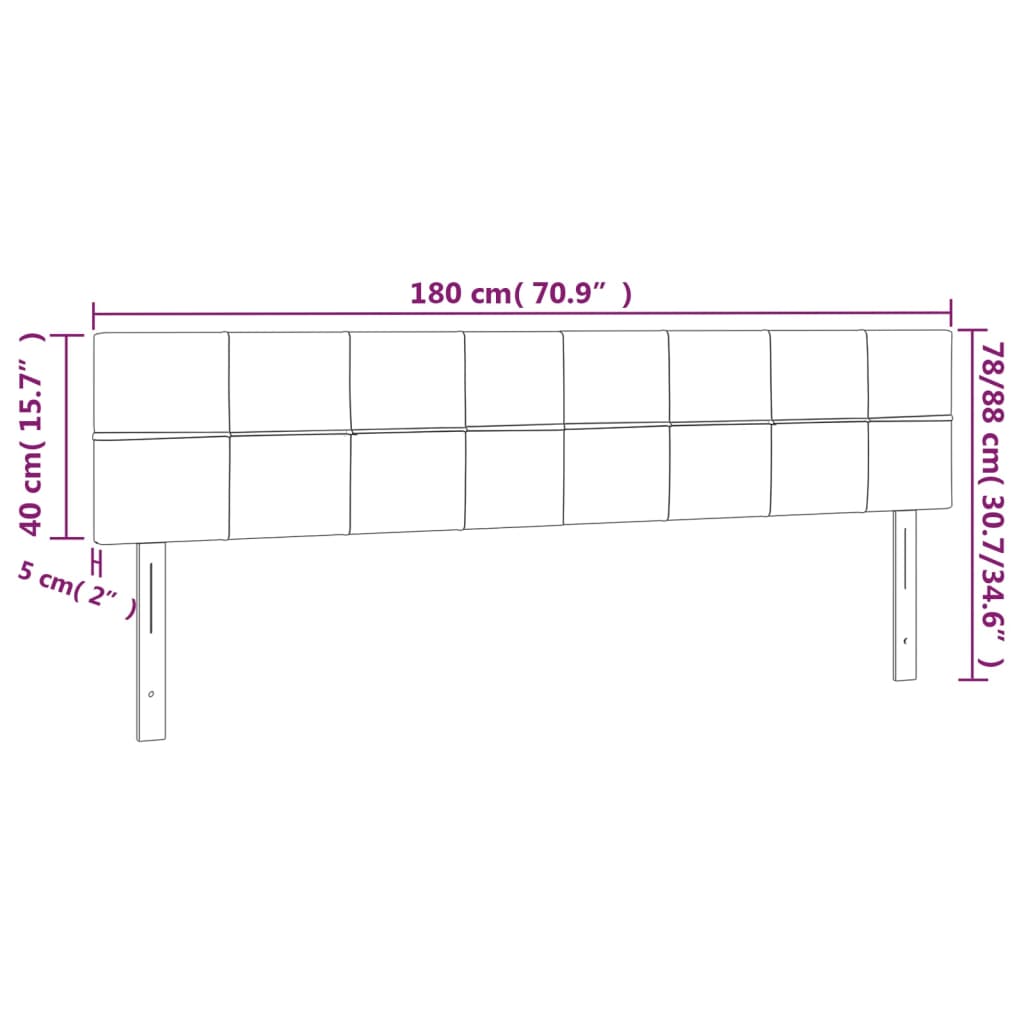 Κεφαλάρι Κρεβατιού LED Πράσινο 180x5x78/88 εκ. Υφασμάτινο - Pakobazaar