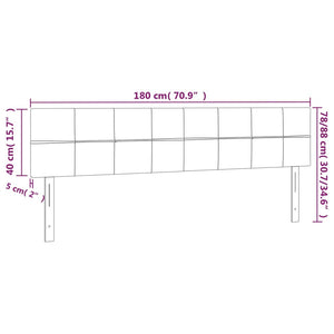 Κεφαλάρι Κρεβατιού LED Πράσινο 180x5x78/88 εκ. Υφασμάτινο - Pakobazaar