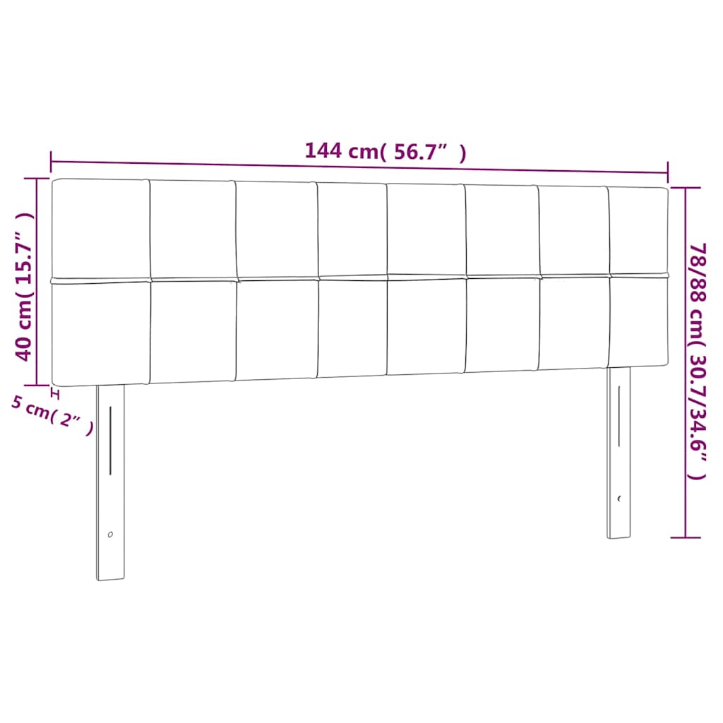 Κεφαλάρι Κρεβατιού LED Σκούρο Πράσινο 144x5x78/88 εκ. Βελούδινο
