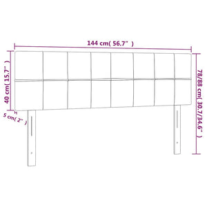 Κεφαλάρι Κρεβατιού LED Σκούρο Πράσινο 144x5x78/88 εκ. Βελούδινο