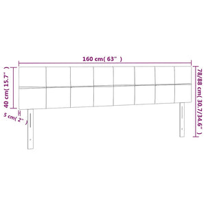 Κεφαλάρι Κρεβατιού LED Σκούρο Πράσινο 160x5x78/88 εκ. Βελούδινο