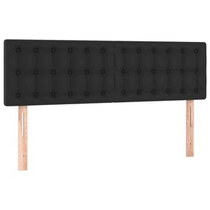Κεφαλάρι Κρεβατιού LED Μαύρο 144x5x78/88 εκ. Συνθετ. Δέρμα - Pakobazaar