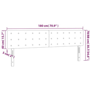 Κεφαλάρι Κρεβατιού LED Καπουτσίνο 180x5x78/88 εκ. Συνθετ. Δέρμα