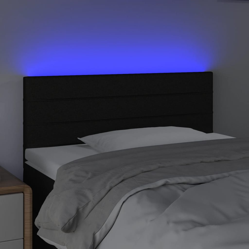 Κεφαλάρι Κρεβατιού LED Μαύρο 80 x 5 x 78/88 εκ. Υφασμάτινο