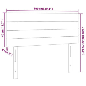 Κεφαλάρι Κρεβατιού LED Πράσινο 100x5x78/88 εκ. Υφασμάτινο