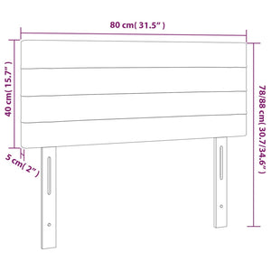 Κεφαλάρι Κρεβατιού LED Ροζ 80 x 5 x 78/88 εκ. Βελούδινο