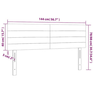 Κεφαλάρι Κρεβατιού LED Σκούρο Πράσινο 144x5x78/88 εκ. Βελούδινο