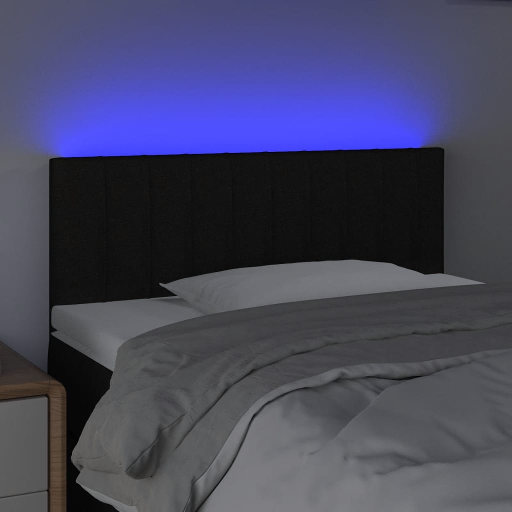 Κεφαλάρι Κρεβατιού LED Μαύρο 80 x 5 x 78/88 εκ. Υφασμάτινο