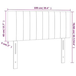 Κεφαλάρι Κρεβατιού LED Σκούρο Γκρι 100x5x78/88 εκ. Υφασμάτινο