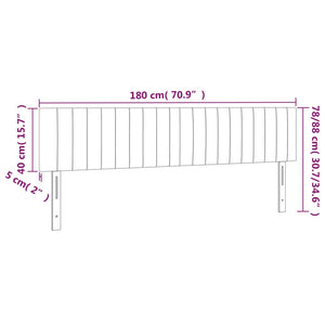 Κεφαλάρι Κρεβατιού LED Taupe 180x5x78/88 εκ. Υφασμάτινο