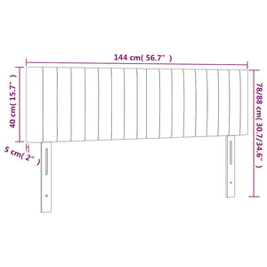 Κεφαλάρι Κρεβατιού LED Σκούρο Πράσινο 144x5x78/88 εκ. Βελούδινο