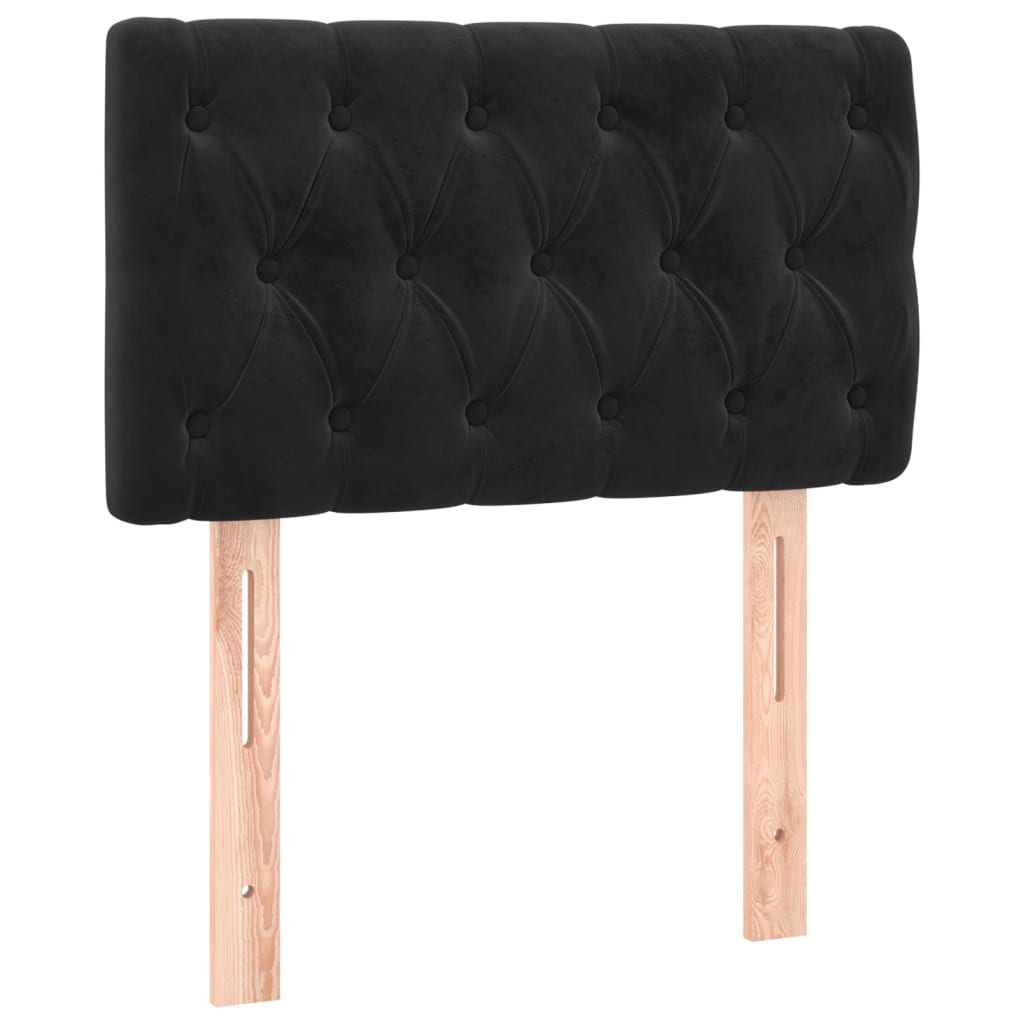 Κεφαλάρι Κρεβατιού LED Μαύρο 80x7x78/88 εκ. Βελούδινο