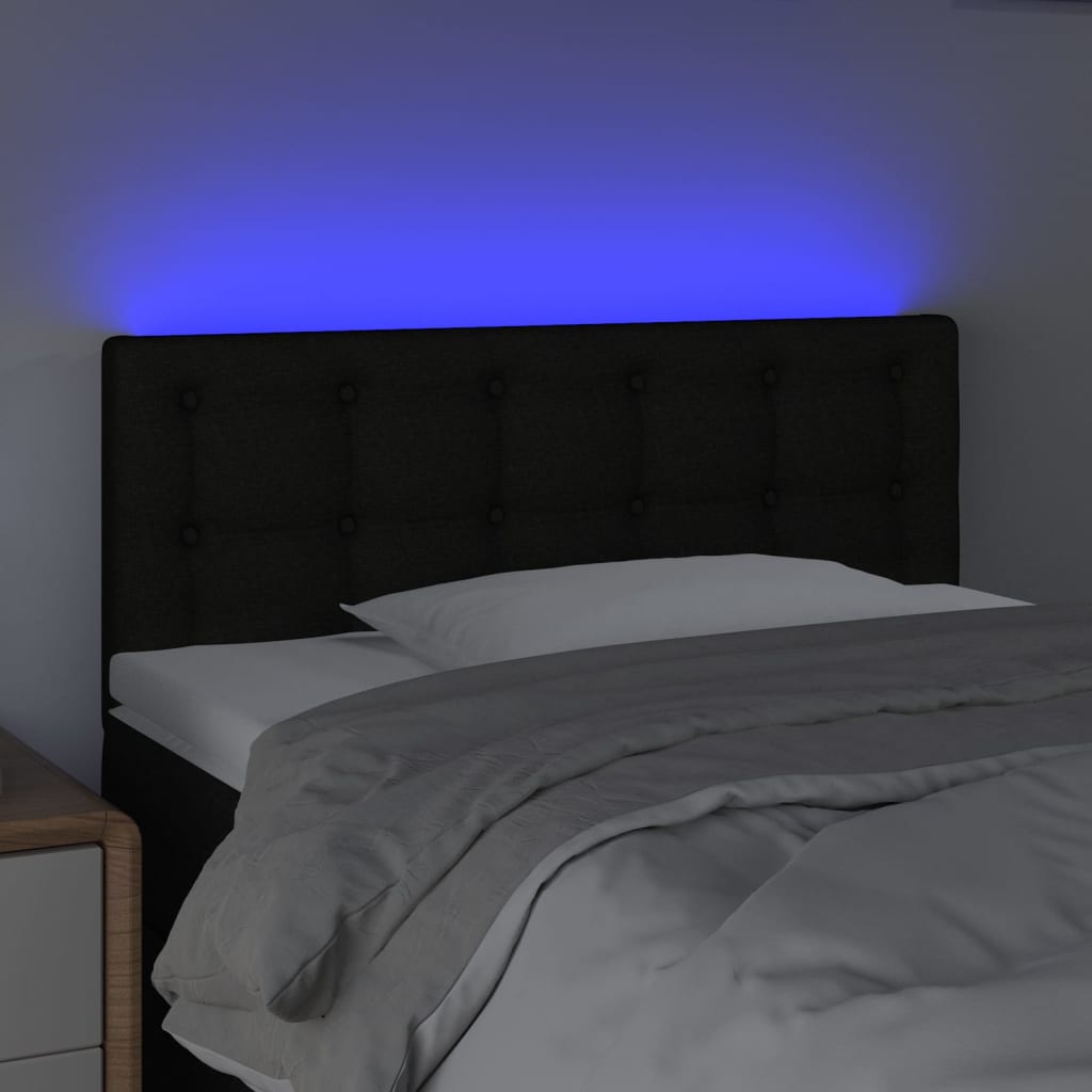 Κεφαλάρι Κρεβατιού LED Μαύρο 80 x 5 x 78/88 εκ. Υφασμάτινο