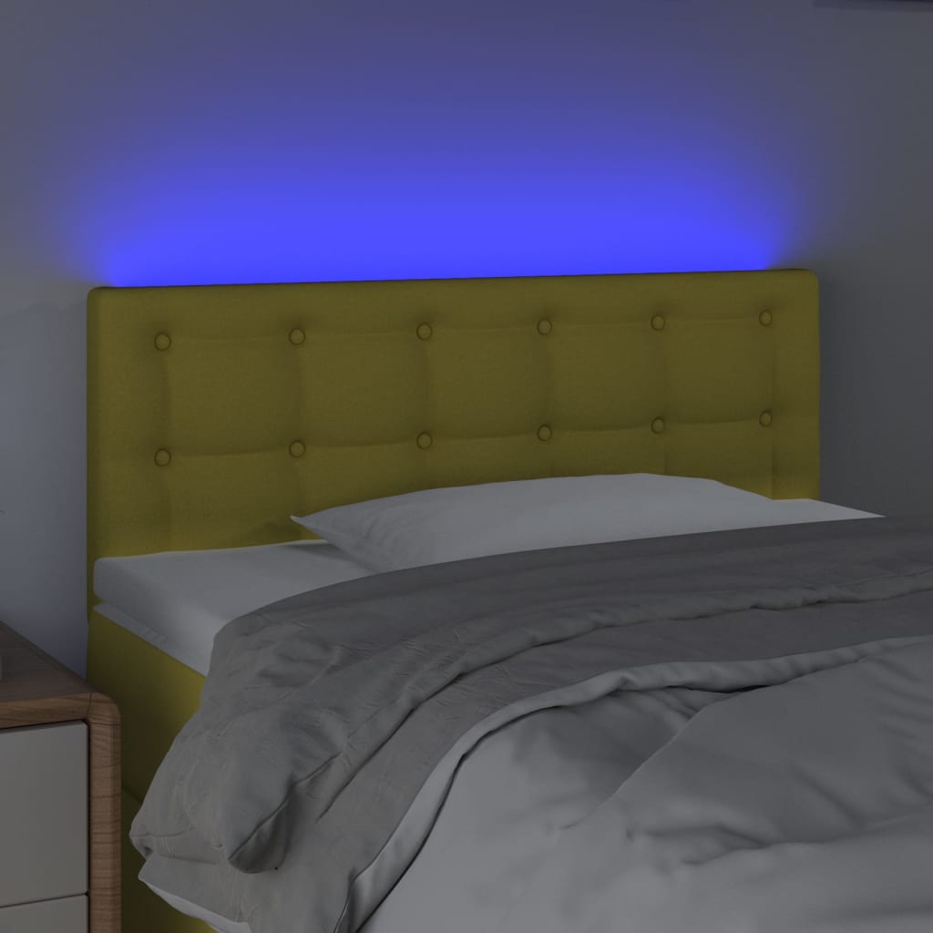 Κεφαλάρι Κρεβατιού LED Πράσινο 90x5x78/88 εκ. Υφασμάτινο - Pakobazaar
