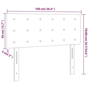 Κεφαλάρι Κρεβατιού LED Taupe 100x5x78/88 εκ. Υφασμάτινο