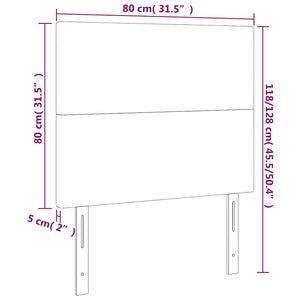 Κεφαλάρι Κρεβατιού LED Σκούρο Μπλε 80x5x118/128 εκ. Βελούδινο - Pakobazaar