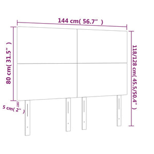 Κεφαλάρι Κρεβατιού LED Σκούρο Γκρι 144x5x118/128 εκ. Βελούδινο - Pakobazaar